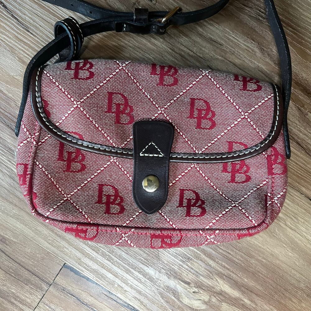 Dooney & Bourke Ruby Red Db Monogram Small Crossb… - image 5